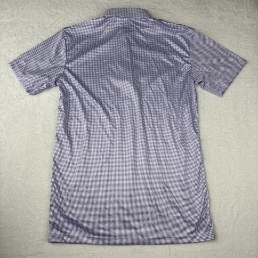 Collars and Co. Short Sleeve Polo Lavender Houndstooth Shirt Size S Purple - Picture 6 of 7